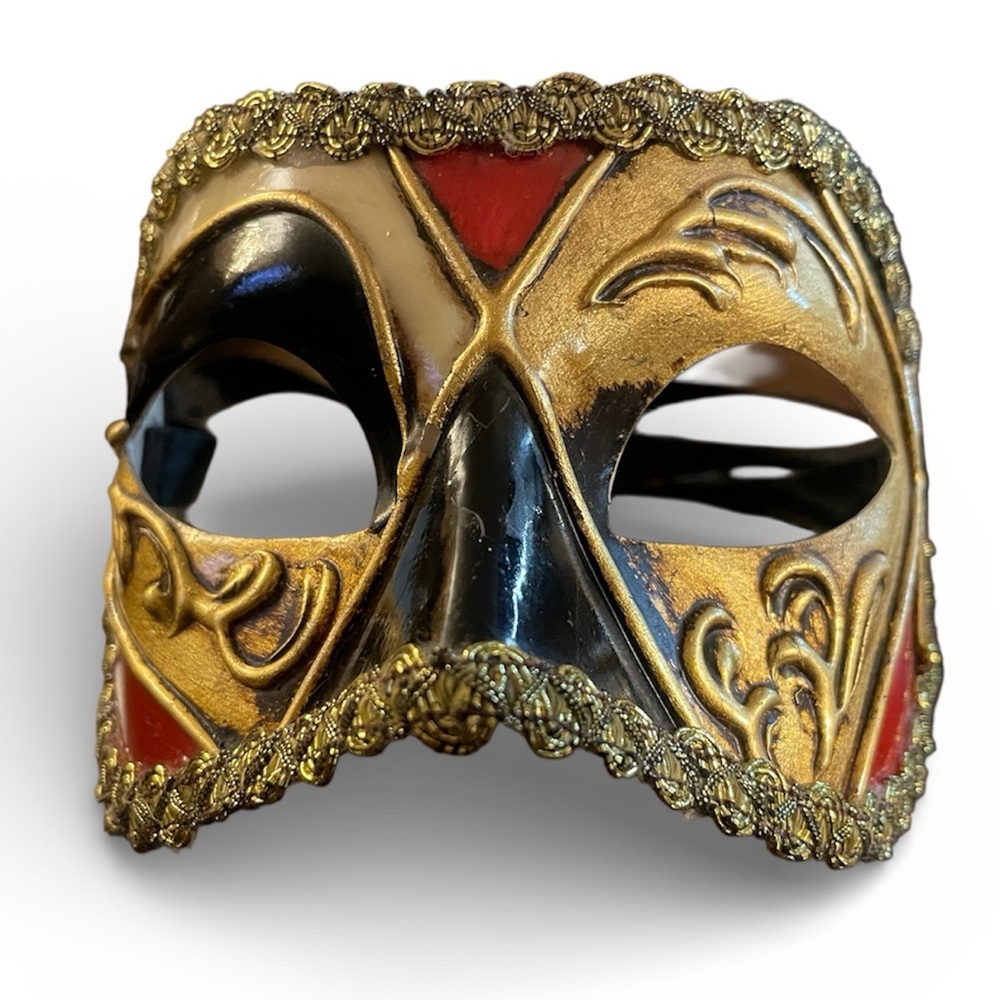 ✨Gold and Black Masquerade Mask. Authentic Venetian Mask